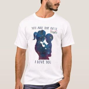 You Are The Best Mum I Love You Mum Flowers Mother T-Shirt