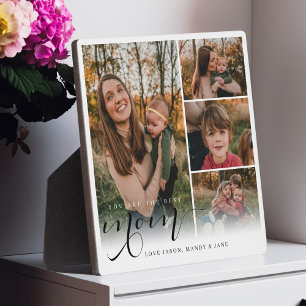 You Are The Best Mum Modern Photo Collage Keepsake Plaque