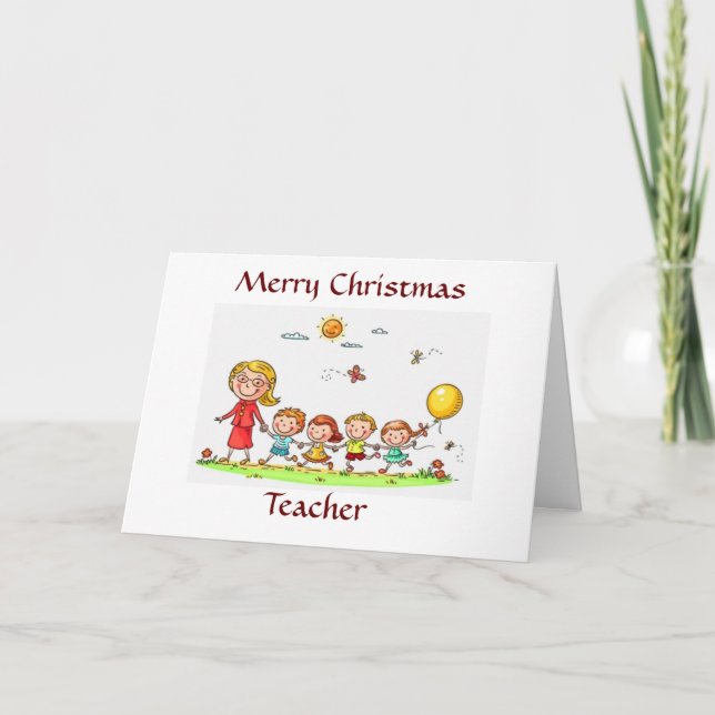 YOU ARE THE BEST TEACHER *MERRY CHRISTMAS* CARD (Front)