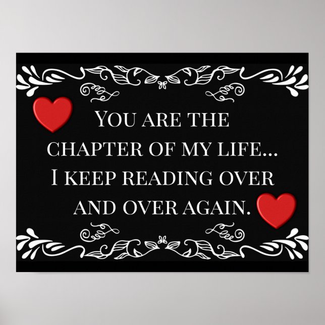 You are the chapter..LOVE QUOTE Poster (Front)