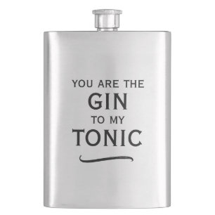 You are the gin to my tonic steel drink flask gift