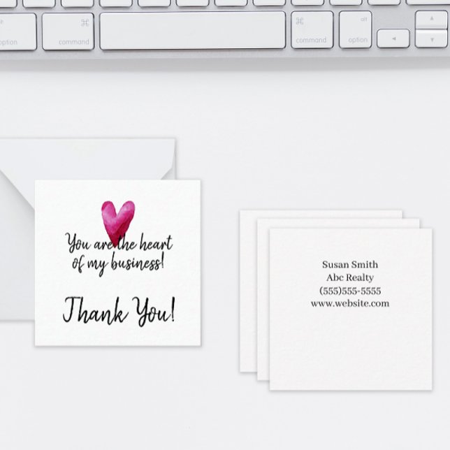 You are the Heart of my Business Card (Personalized Heart of My Business Cards for real estate and small business marketing)