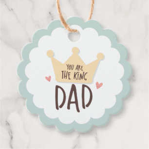 You are the king dad - father's day - crown favour tags