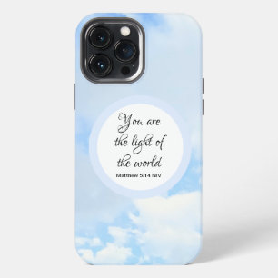 You are the Light of the World Bible Verse Blue iPhone 13 Pro Max Case