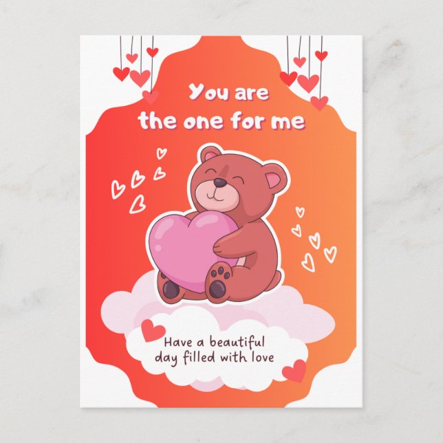 You Are The One For Me  Funny Valentine Day  Holiday Postcard (Front)
