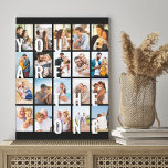 You are the One Romantic 20 Photo Collage Canvas Print<br><div class="desc">Romantic photo canvas gift for your partner - perfect for a wedding anniversary gift, engagement, proposal prop etc. The design features oversized print which reads "You are the one", displayed as an overlay on your pictures. The photo template is set up for you to add 20 of your favourite photos,...</div>