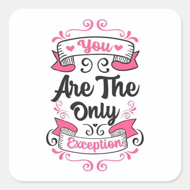 You Are the Only Exception, Paramore Lyrics Quote Square Sticker (Front)