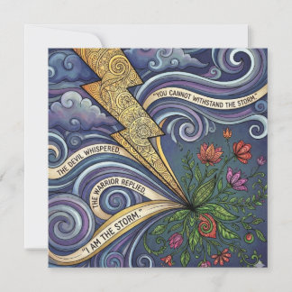 You Are The Storm Empowering Personalized Card