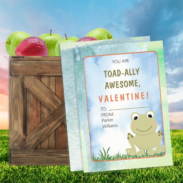 You Are Toad-ally Awesome Valentines Day Classroom Card (Creator Uploaded)