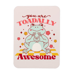You Are Toadally Awesome – Cute Cartoon Frog Pun Magnet