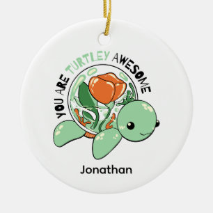 You Are Turtley Awesome Flower Succulent Turtle Ceramic Tree Decoration