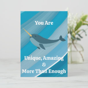 You Are Unique & Amazing Typography Card
