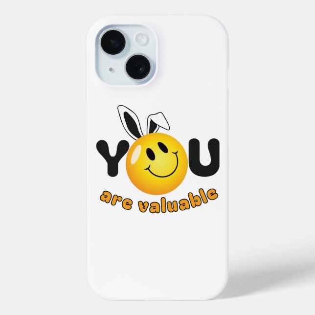 You Are Valuable Motivational Art - Cute Heart  Case-Mate iPhone Case (Back)