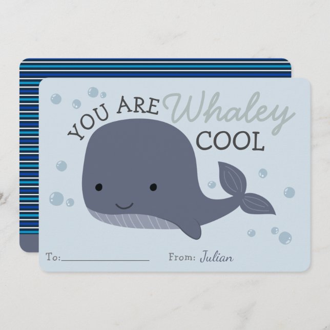 You Are Whaley Cool Valentines Day Classroom (Front/Back)