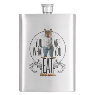 You Are What You Eat - Funny Squirrel Nuts Hip Flask