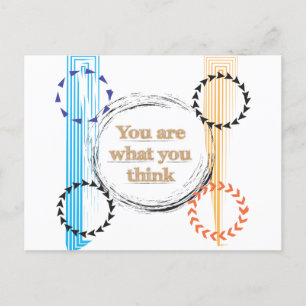 You are what YOU think, law of attraction quote Postcard