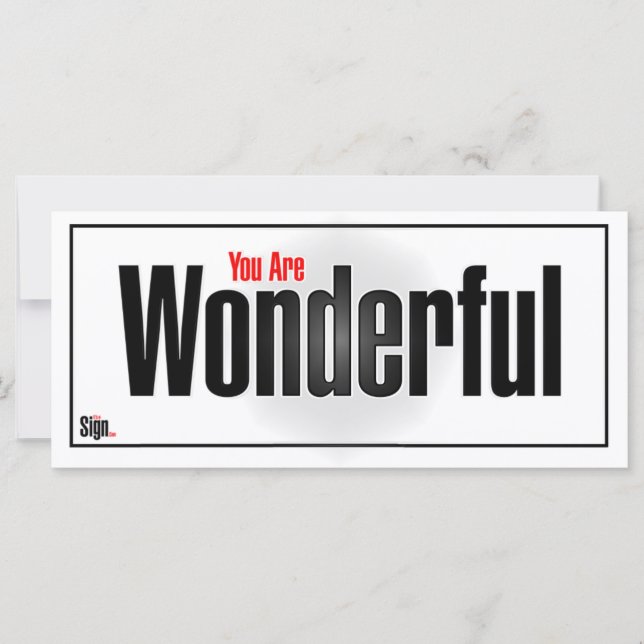 You are wonderful (Front)
