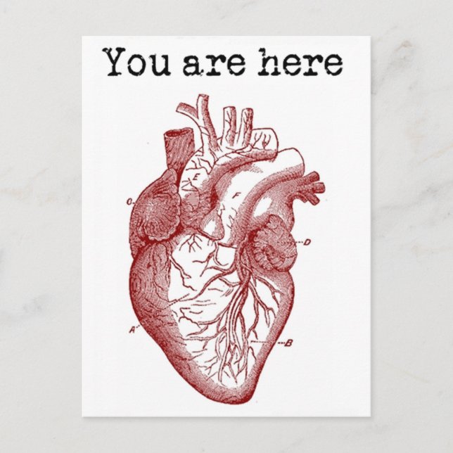 You areHere in my Heart Postcard (Front)