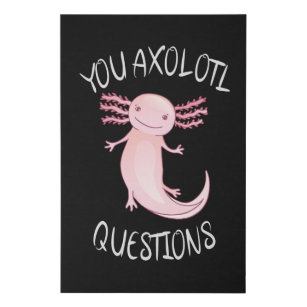 You axolotl questions faux canvas print