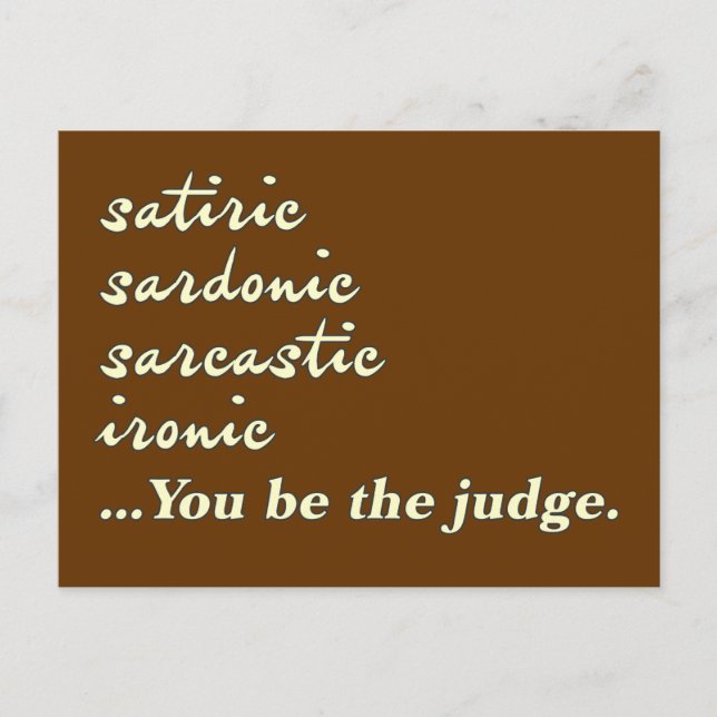 You Be the Judge Postcard (Front)