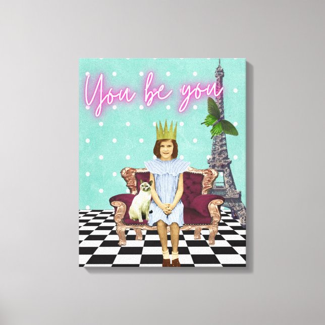 You Be You Empowering Girl Pop Art  Canvas Print (Front)