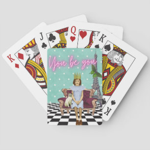 You Be You Empowering Girl Pop Art  Playing Cards