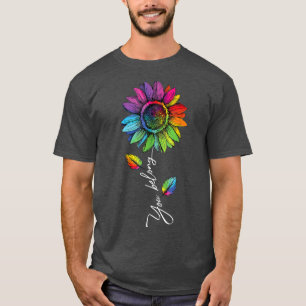 You Belong LGBTQ+ Rainbow Gay Pride Sunflower T-Shirt