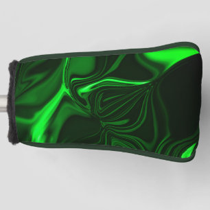 You bend and folds green nickeled on dark golf head cover