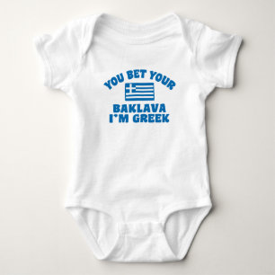 You Bet You Baklava I'm Greek Baby Bodysuit