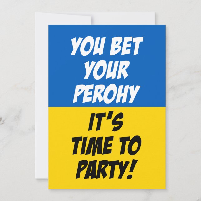 You Bet Your Perohy Party Ukrainian Family Reunion Invitation (Front)