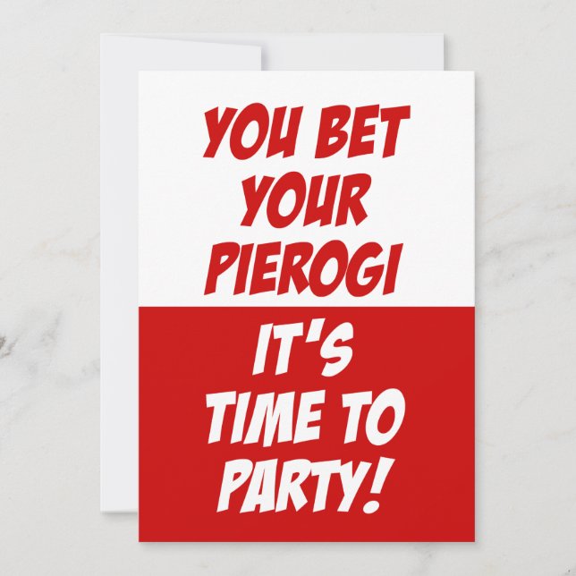 You Bet Your Pierogi Party Polish Family Reunion Invitation (Front)