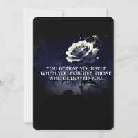 You Betray Yourself Invitation & Postcard – Dark R