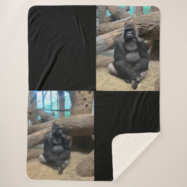 YOU BIG GORILLA  SHERPA BLANKET (Front)
