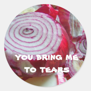 you bring me to tears classic round sticker