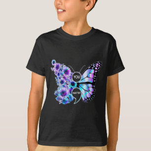 You Butterfly Sunflower Suicide Prevention Awarene T-Shirt