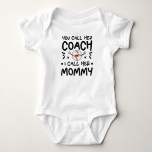 You Call Her Coach I Call Her Mummy, Cute Baseball Baby Bodysuit