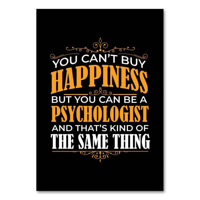 You Can Be A Psychologist Table Number (Front)