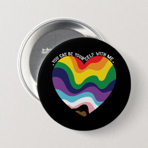 You Can Be Yourself With Me LGBT Transgender Gay  7.5 Cm Round Badge
