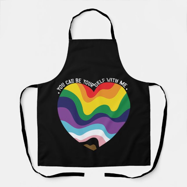 You Can Be Yourself With Me LGBT Transgender Gay  Apron (Front)