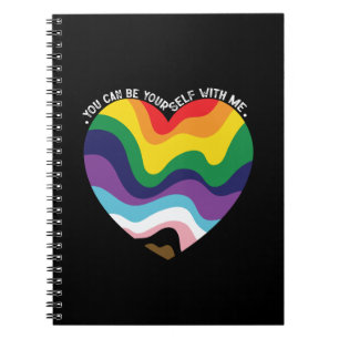 You Can Be Yourself With Me LGBT Transgender Gay  Notebook