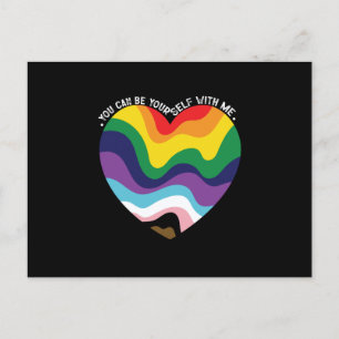 You Can Be Yourself With Me LGBT Transgender Gay  Postcard