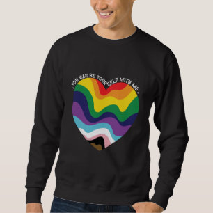 You Can Be Yourself With Me LGBT Transgender Gay  Sweatshirt