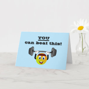 You Can Beat This Smiley Get Well Card