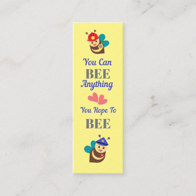 You Can Bee Bookmark Mini Business Card (Front)