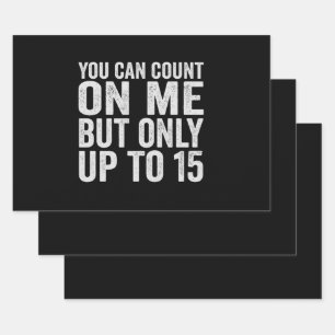 You Can Count On Me But Only Up To 15 Amputee Hand Wrapping Paper Sheet