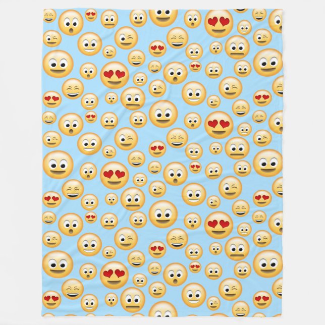 You can Customise, Emoji Party Fleece Blanket (Front)