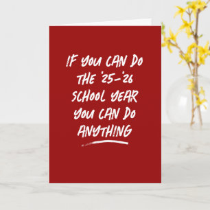 You can do anything class year red graduation card