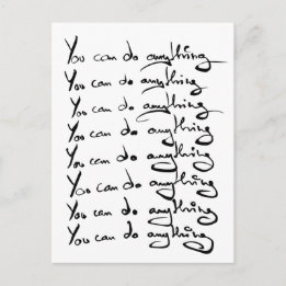 You CAN DO ANYTHING! Inspirational quote Postcard