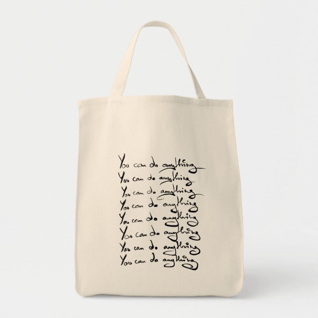 You CAN DO ANYTHING! Inspirational quote Tote Bag (Front)