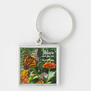 You Can Do Anything Monarch Butterfly Inspiration Key Ring